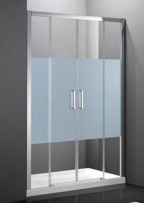 Kamar mandi kamar mandi kaca, layar mandi lipat dengan bingkai aluminium