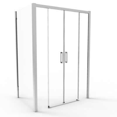 Aluminium, kamar mandi Kamar mandi, Mirrorlight Warna, double Sliding Door dengan panel samping